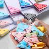 10Pcs Triangle Clips Multifunctional Transparent Large Angle Jelly Color Reusable Binding Mini Book Paper Binder Clips Desktop Organizer for Office