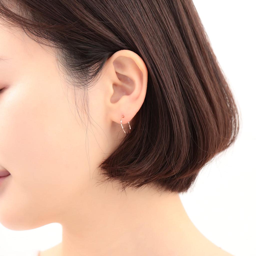 ESTELLE Hoop 10K Pink [Official] [Web Exclusive] Women's Earrings, Gold, 0202-2660-0019-0000