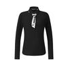 Golf Series Casual Business Elegant Knit Long Sleeve Polo Shirt With Scarf Women Tops A11W545201FBK