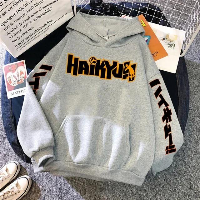 Толстовки с принтами японского аниме Haikyuu, мужские новые модные флисовые толстовки в стиле хип-хоп, пуловеры с круглым вырезом, милая мужская одежда