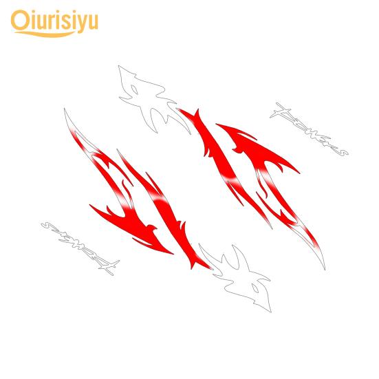 2шт автомобильная наклейка с пламенным узором самоклеящаяся наклейка из ПВХ на корпусе для внедорожника