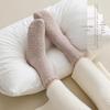Women's Thick Coral Fleece Mid-Tube Socks: Warm, Non-Shedding, Solid Color – Perfect for Maternity and Floor Wear