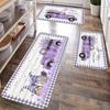 1Pcs Anti Fatigue Kitchen Rugs, Spring Lavender Themed Waterproof Non-Slip Thick Cushioned Kitchen Mat Heavy Duty Comfort Standing Mat for Kitchen
