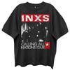 Мужская винтажная футболка INXS Calling All Nations Tour Лимонный