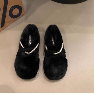 Французские ретро универсальные туфли Мэри Джейн на плоской подошве с круглым носком и жемчугом, женские, новые весна-осень 2025