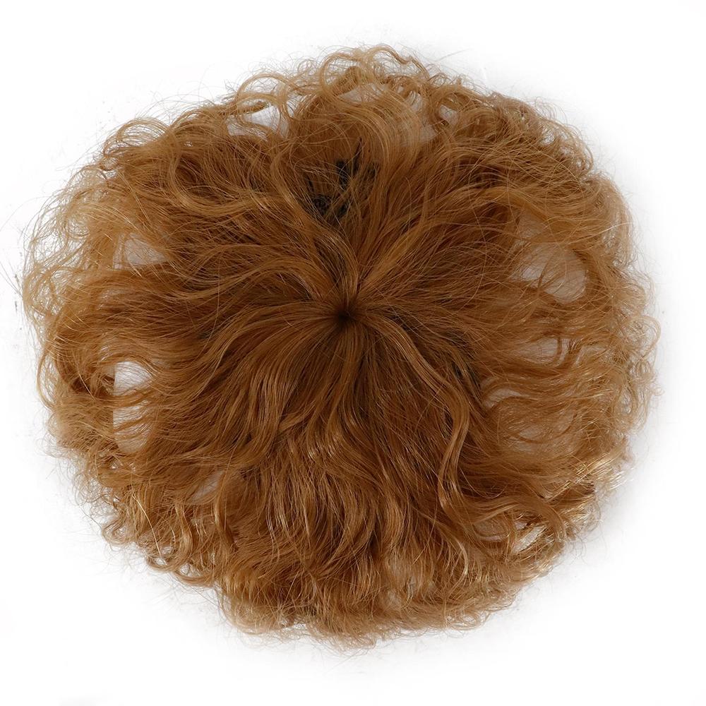 MISS WIG Синтетические короткие вьющиеся волосы на заколках с челкой, натуральные волосы для женщин, покрывающие седые волосы и выпадение волос