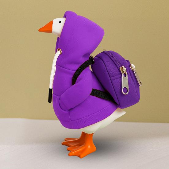 Mini Goose Hoodie With Backpack 7 Inch Desk Goose Outfit Mini Porch