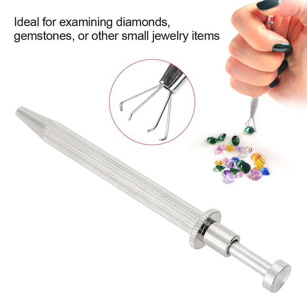 Holder Pick Up Tool Diamond Gems Prong Tweezer Catcher Grabber Jewelry Making Jeweler Tool