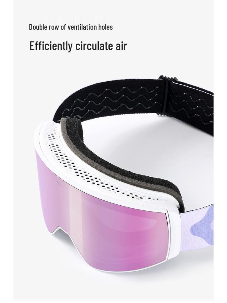 Men's Magnetic Double-Layer Anti-Fog Windproof Ski and Snow Goggles TYJ08