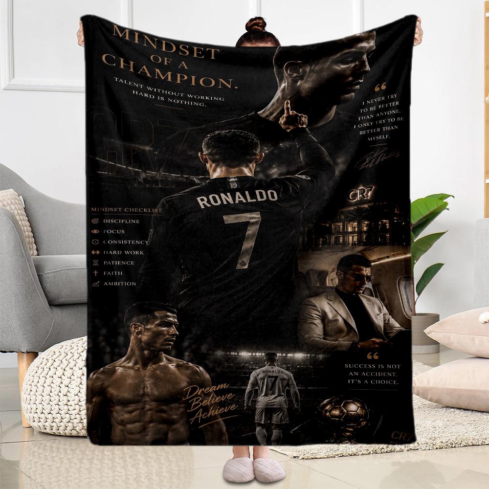 Ronaldo Cr7 Legacy Blanket Comfortable Perfect for Sofa Livingroom Bed All-Season Use Warmthful Decor Perfect Gift for Relatives and Friends