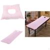 Розовый простыня для массажной кровати с набором подушек