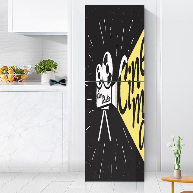 Наклейки с розами на холодильник, обои для кухни, виниловый плакат, наклейка на холодильник, домашний декор, спальня, новогоднее украшение