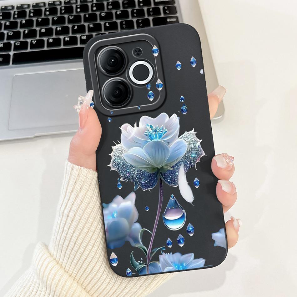 For Itel A80 Beautiful Bow Rose Painting Phone Case For Itel A80 A671L A671LC Shockproof Soft Silicone Cases