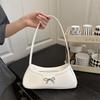 Simple Underarm Bag Bow 2025 Solid Color Small Square Bag Women's Versatile Fashion Casual Shoulder Women's Bag