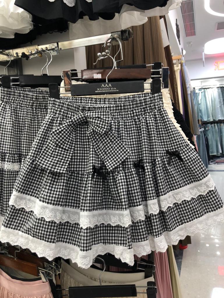 Французская милая омолаживающая юбка А-образного силуэта женская весенняя тонкая юбка-пачка с высокой талией короткая юбка