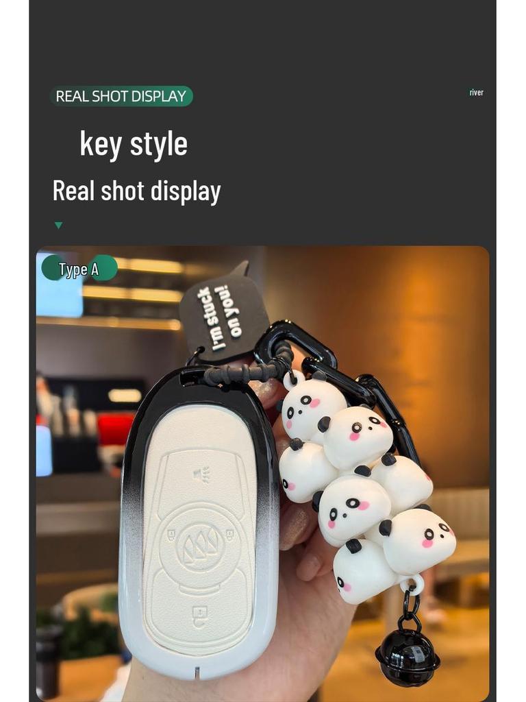 Light Blue Key Cover for Buick Models: Excelle, Encore, GL8, Verano, GL6, Regal, LaCrosse - Designed for Women