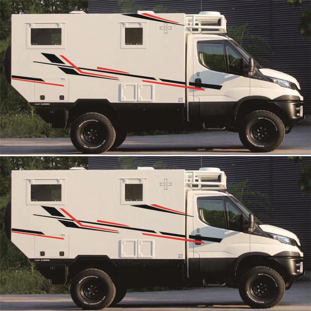 Наклейки Графика Боковины Кузова Автомобиля Полосы Для Кемпера Автодома Прицепа Универсальные
