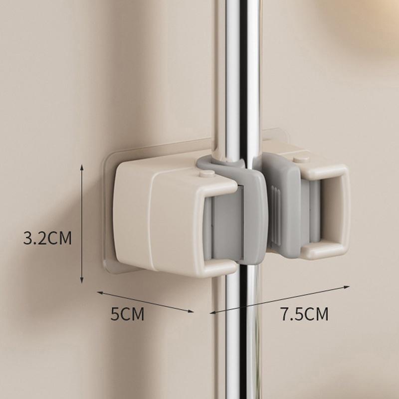 Настенный крючок-держатель для швабры, самоклеящийся органайзер для швабры, стойка, держатель для швабры, щетки, веника, кухонные аксессуары для хранения, ванная комната