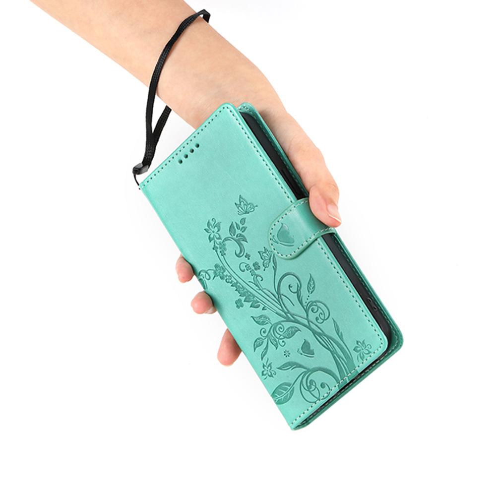 For Realme 15 Pro 5G/15 5G Wallet Case Butterfly Floral Imprint PU Leather Phone Cover with Wrist Strap