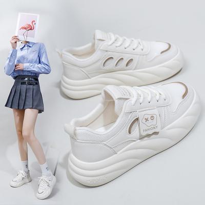 Белые туфли INS для студентов в корейском стиле, женские модные весенние новые туфли на платформе, увеличивающие рост, дышащие, повседневные туфли для уличной стрельбы Mr058