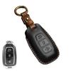 Genuine Leather Key Fob Cover for Hyundai Fista Elantra Mistra Santa Fe - Premium Car Key Protector Case