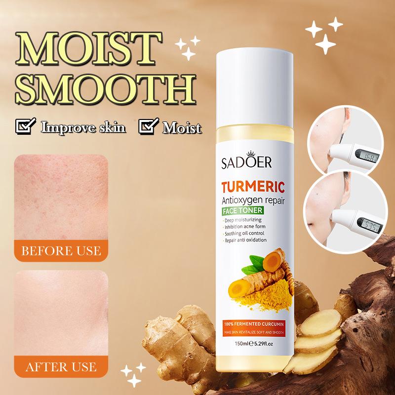 150ml Large Volume Hydrating and Moisturizing Turmeric Toner To Remove Wrinkles Soothe Skin Improve Pores and Large Face Essence