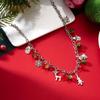 Cute Snowman Christmas Jewelry With Alloy Pendant For Holiday Gift