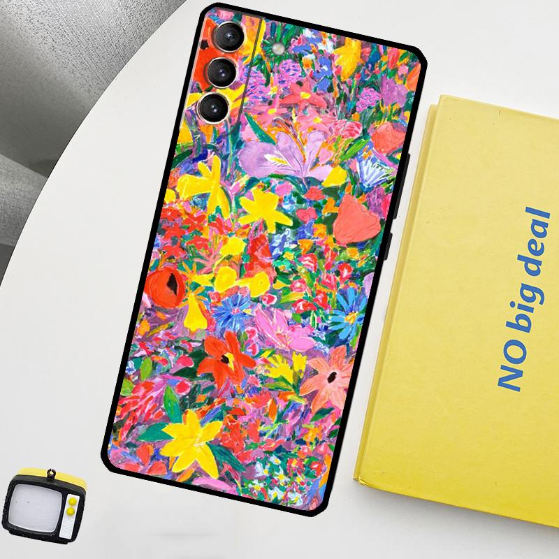 Красочная Цветочная Картина Искусство Чехол Для Samsung Galaxy S22 Ultra S23 FE S9 S10 Note 10 Plus Note 20 Ultra S20 S21 FE Чехол