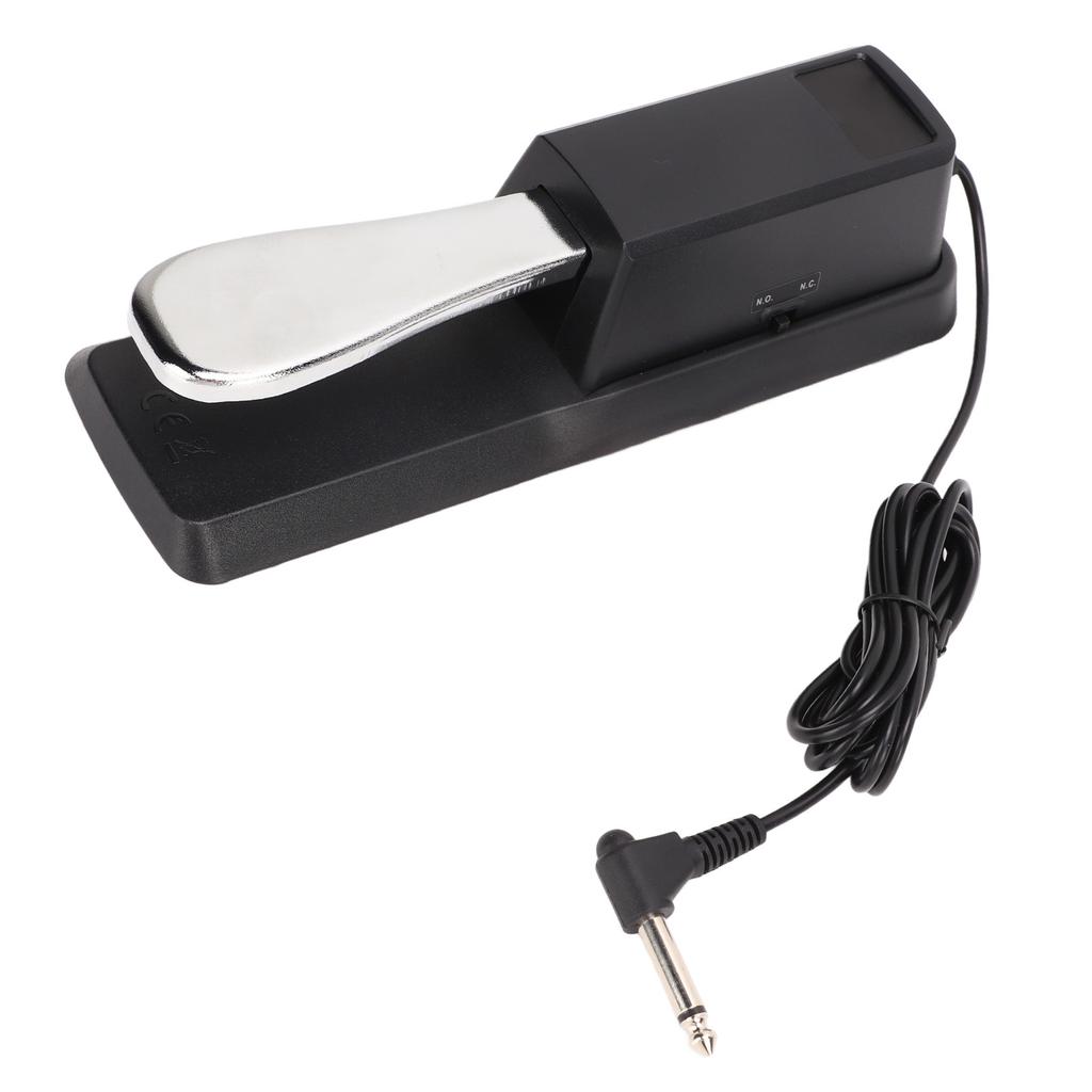 Sustain Pedal with Cable Metal Foot Pedal Compatible with All Electronic Keyboards Digital Piano