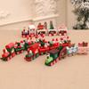 Christmas Wooden Train Merry Christmas Decorations for Home Kids Gift Happy New Year 2024 Ornament Xmas Navidad Noel