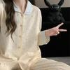 Spring and Autumn Ladies Korean Pajamas Homewear Set Girls Cloud Cotton Pajamas Sweet Young Students Pajamas Homewear Set