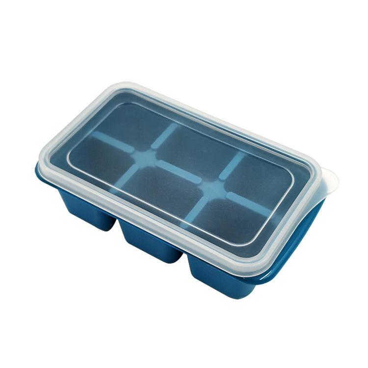 6 Ice Cube Mold Home Ice Tray Ice Box 6 Ice Cube Mold with Lid Refrigerator Homemade Ice Box