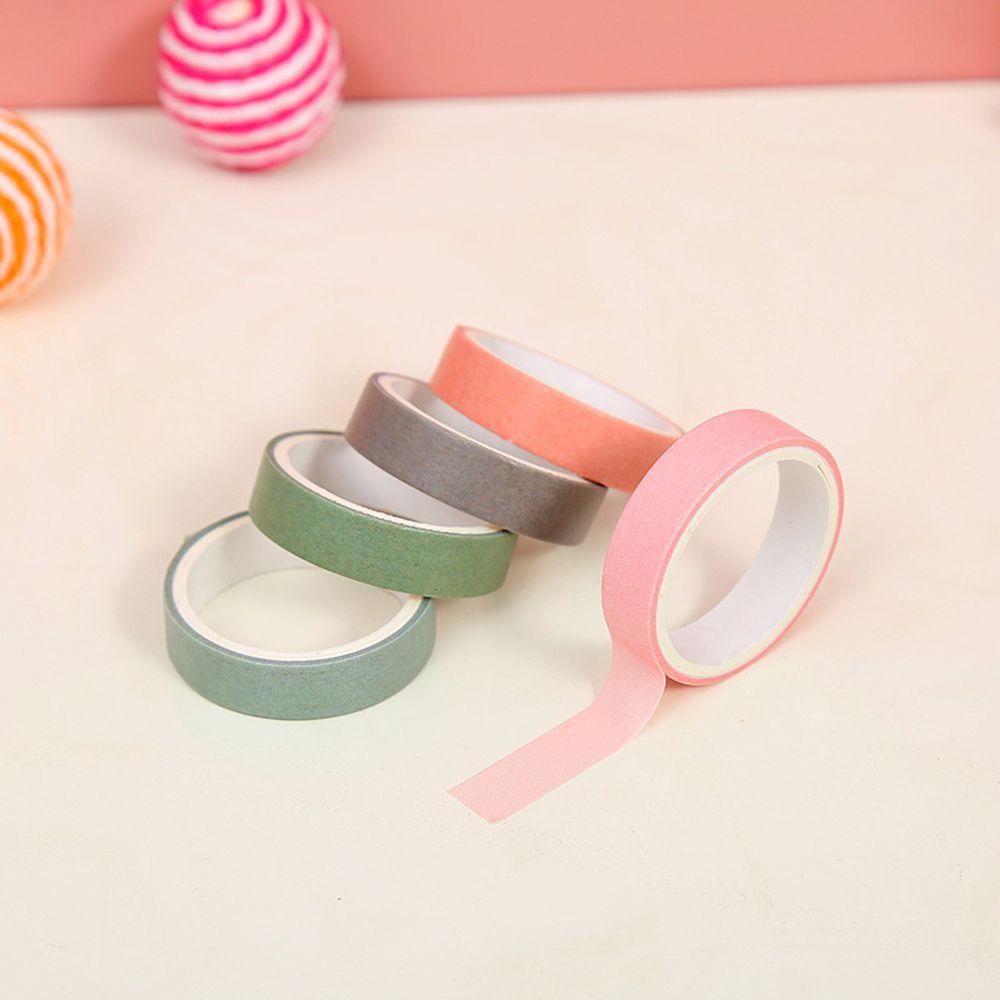 Solid Color Office Supply Tape Set Decorative Tape Scrapbooking Adhesive Tape Masking Tape