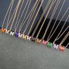 Позолоченное 18K Золотом Ожерелье для Женщин с Подвеской-Буквой из Эмали, Стильное и Универсальное Ключичное Ожерелье