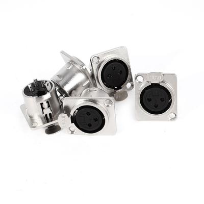 Uxcell XLR Панельное гнездо 3-контактное 5 шт. UX-XLR3F-05