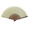 Onishi Masaru Seihan Omi Linen Pistachio Fan, 23cm, "Ripple" 78-05