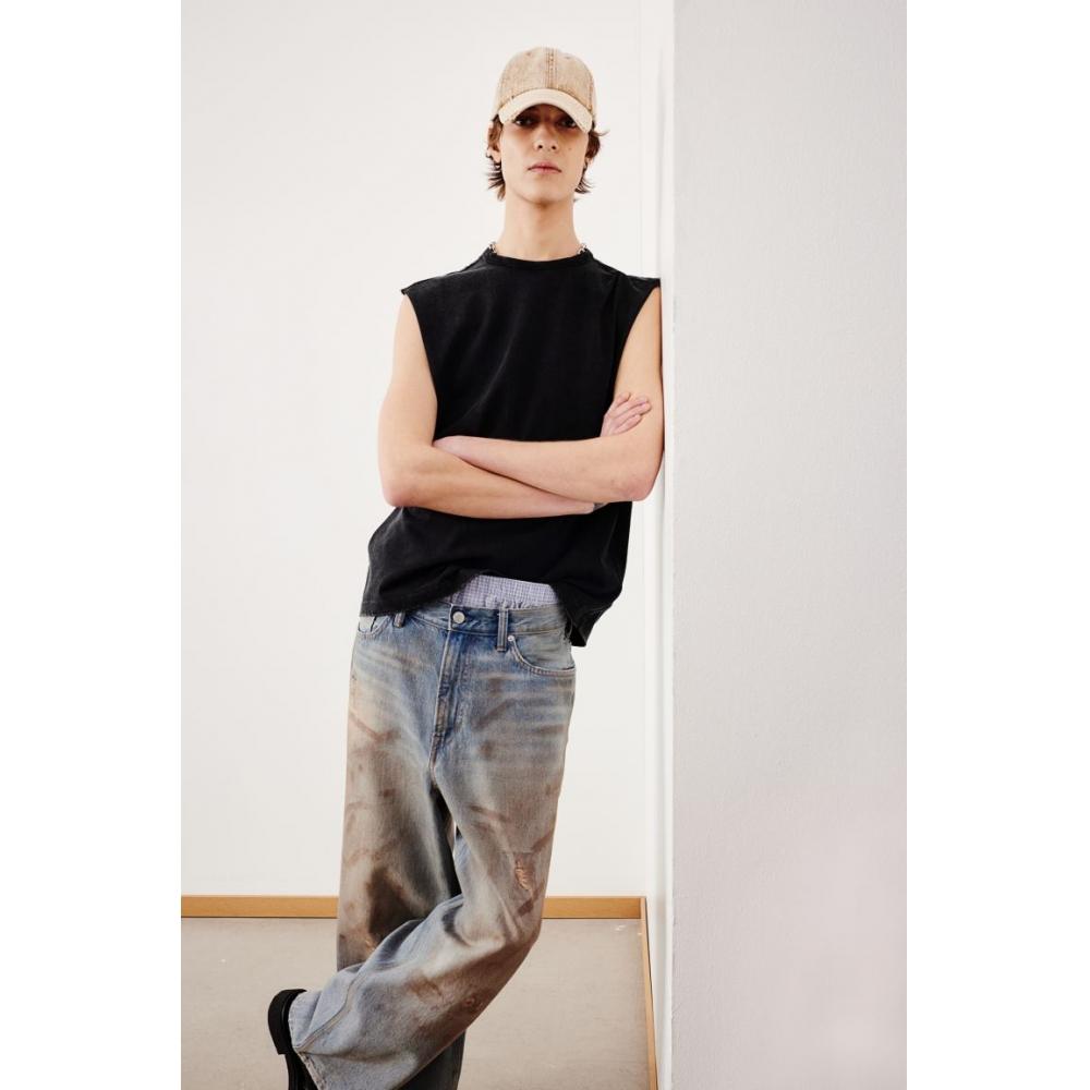 Топ без рукавов с принтом HM свободного кроя, черный Cobra Creek