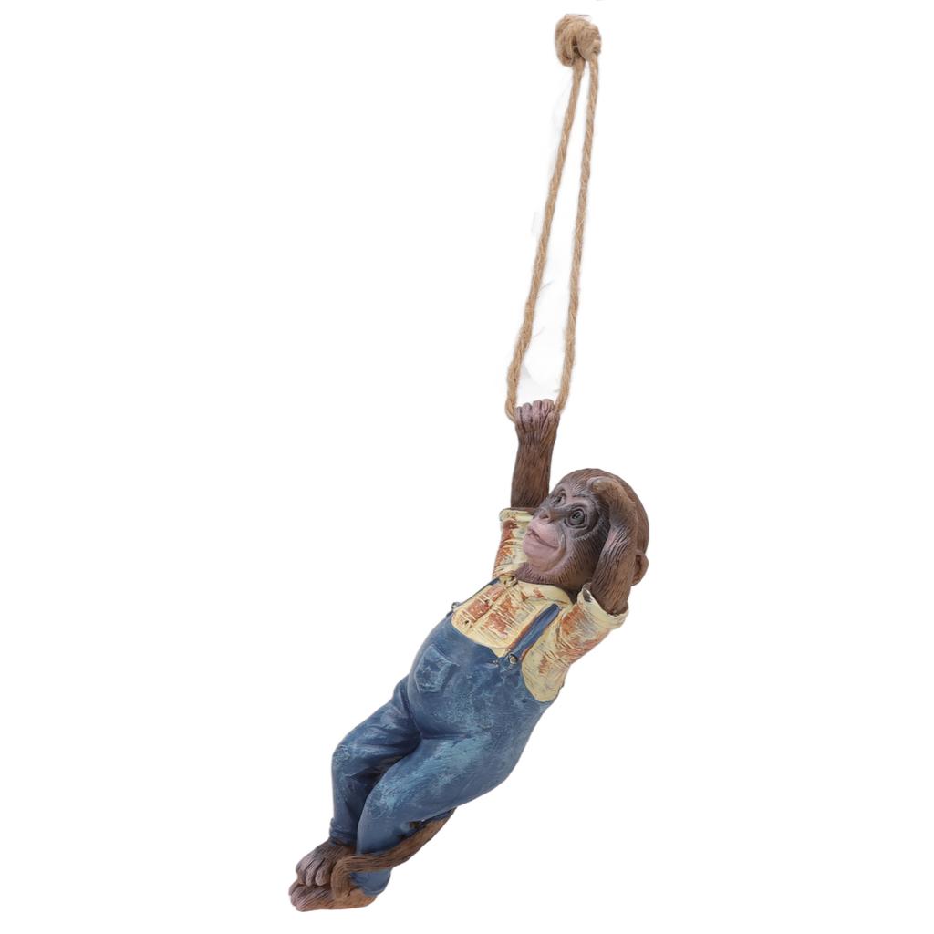 Garden Monkey Statues Cute Simulation Resin Hanging Monkey Garden Ornament for Outdoor Garden Lawn