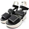 Great HERMES Sandals Geek strap black leather Women 37 RG231219Z Used