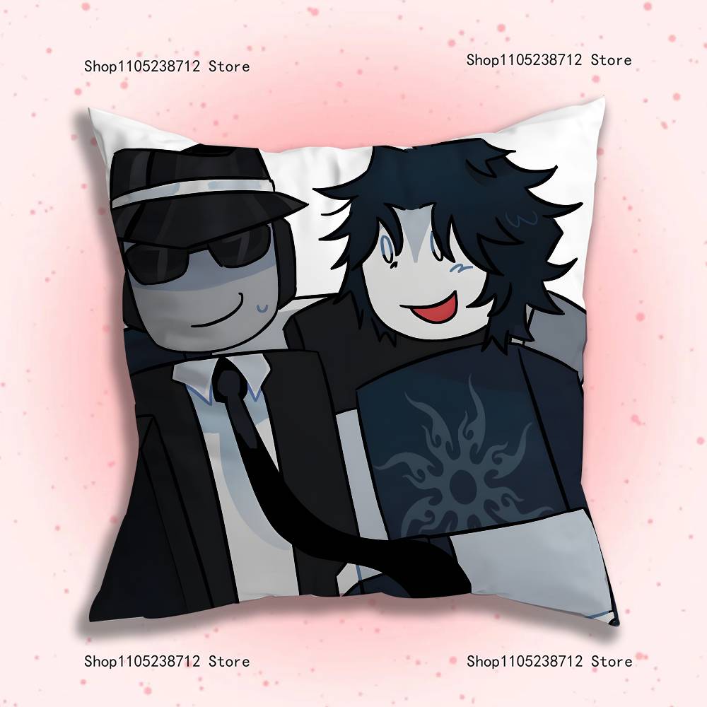 Twotime Forsaken Acrylic Anime Pillow Case Anti-Dustmite Pillowcase Invisible Zipper Silky Short Plush Sofa Cushion Cover