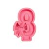 Silicone Molds Bowknot Number Molds Handmade Baking Molds Epoxy Resin Mold Birthday Candle Castings Molds Craft Supplies