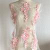 Mesh Embroidered Cloth Chiffon Three-Dimensional Stickers Lace Patch Clothing Hanfu Decorative Accessories Diy Flower Beaded Diamond