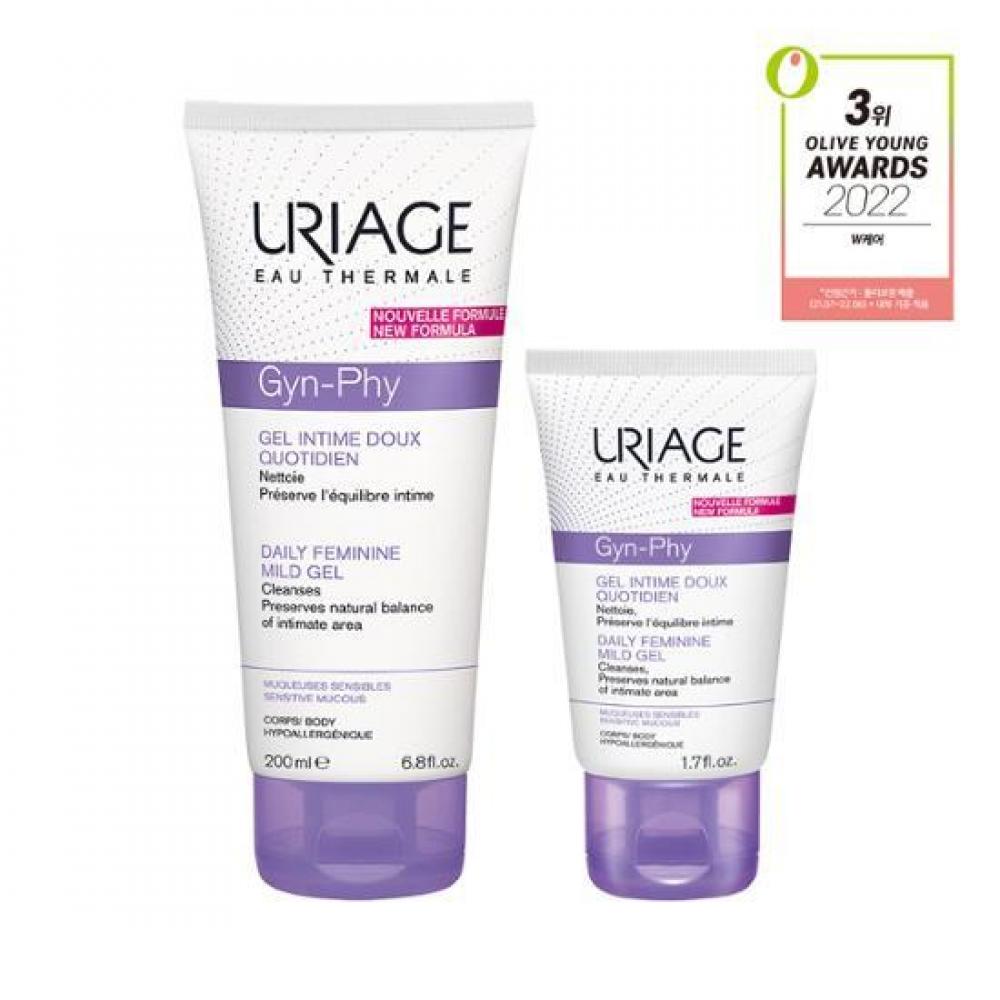 Uriage Dermal Mild Gel 4 типа на выбор 1 отдельная упаковка 200 мл + бесплатный дермальный спрей 