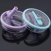 40oz Tumbler Flip Straw Lid Replacement Leak-Proof Splash Resistant Cover for Cup BPA-Free Reusable Glass Lid with Folding Straw