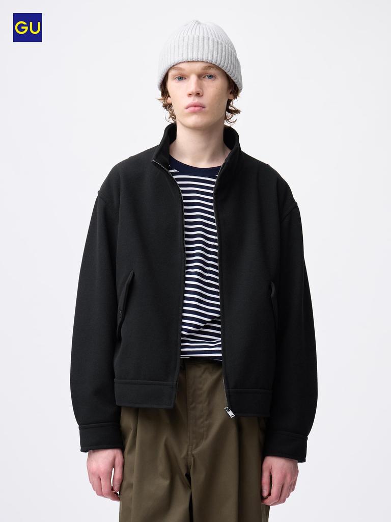 Uniqlo Gu Cozy Melton Stand Zip Up Jacket
