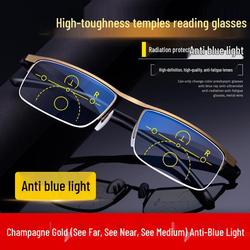 Smart Multifocal Bifocal Glasses: High-Definition, Anti-Blue Light for Men and Women
