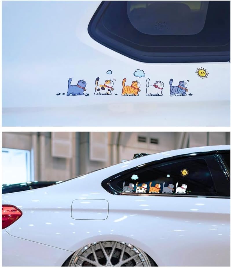 GOODCHI Cute Cat Sticker, Waterproof, Car, Motorcycle, PC, Suitcase, Sign, Refrigerator, Wallpaper, Decoration, Hide