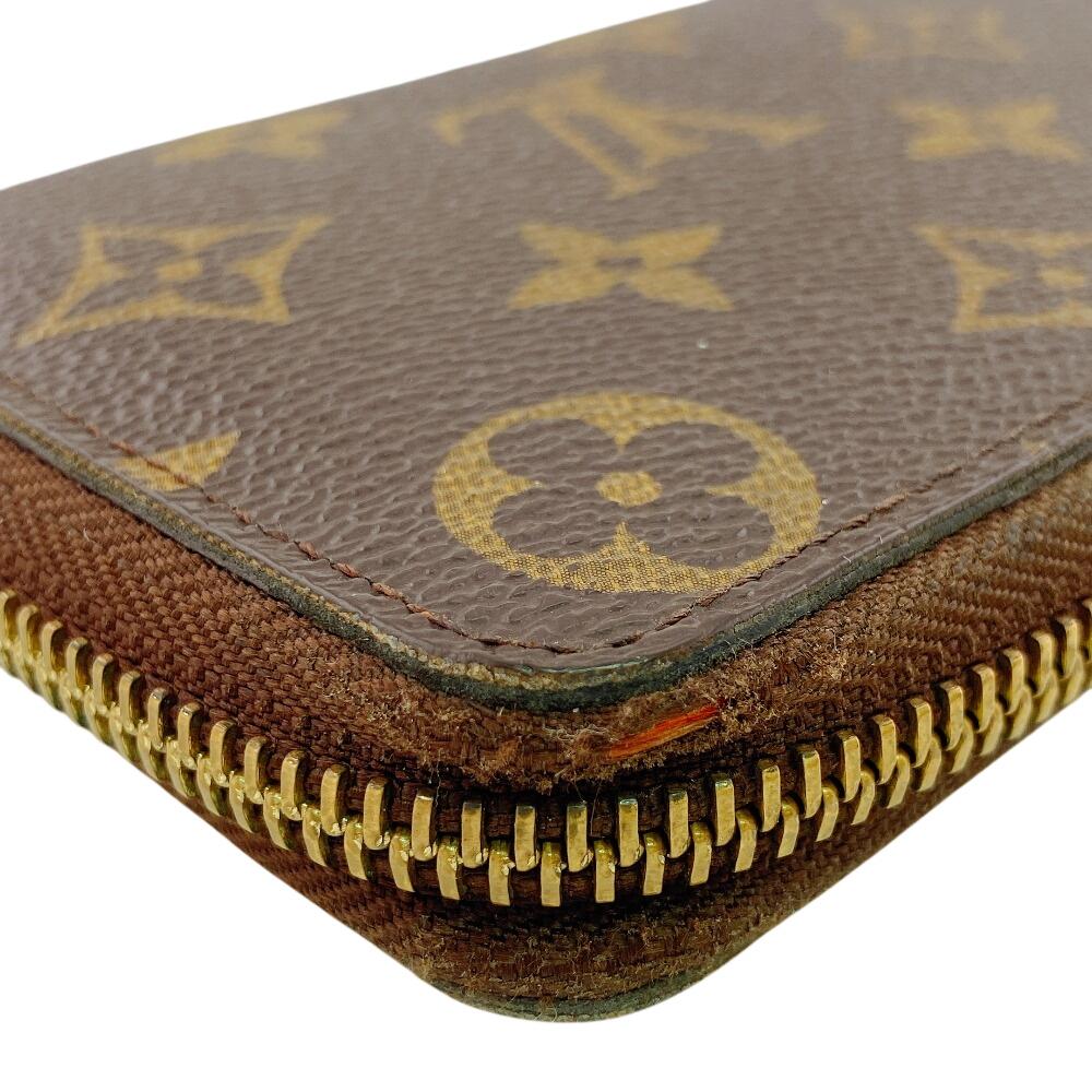 LOUIS VUITTON M61536 Zip Around Monogram leather Portefeuille Clemence Purse Brown leather Used