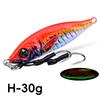 1PC 30/40G 3D Printed Iron Plate Lure Bait Bionic Fish Scale Coating Fluorescent Long-Range Metal Bait For Bass And Mandarin Fish