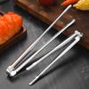 Steel Barbecue Tongs Meat Salad Steak Food Kitchen Tongs Tongs Cooking Utensils Tweez A5B7